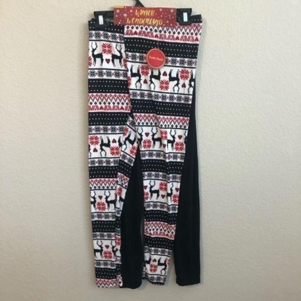 Winter Wonderland Leggings Twin Pack Christmas NWT